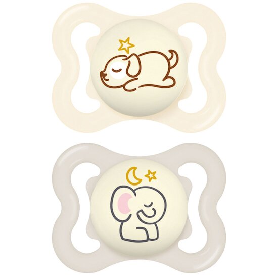 Lot de 2 Sucettes Supreme Nuit 2-6M   Aléatoire        de               Mam