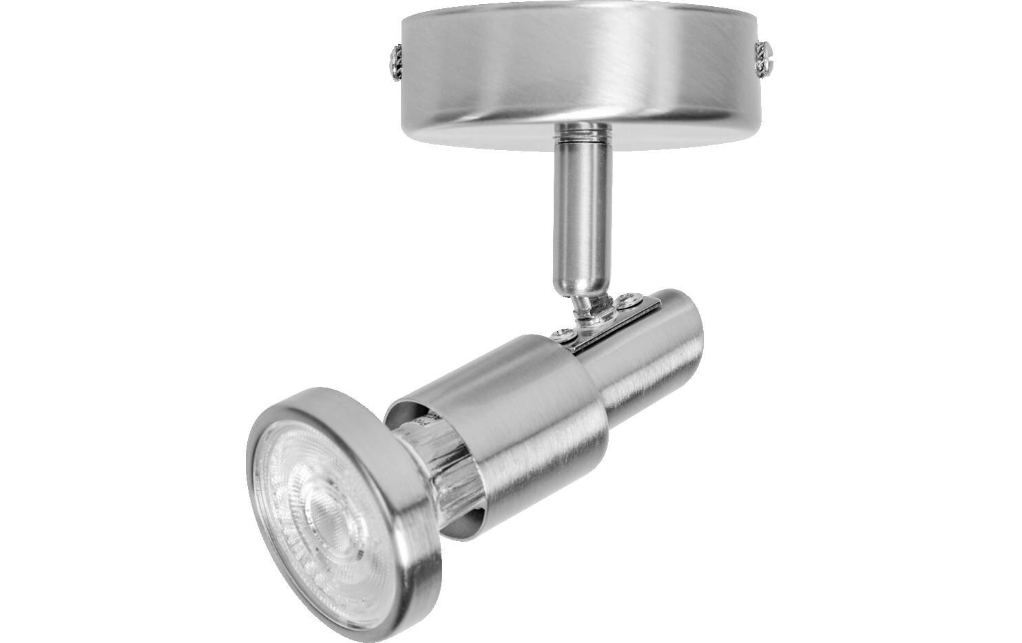 Aufbauspot GU10, 2.6 W, GrauDeckenspot mit beweglichem Leuchtenkopf