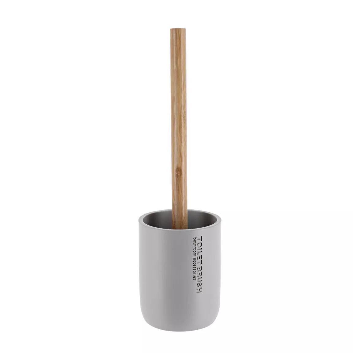 Brosse WC polyrésine Purebamboo Gris clair