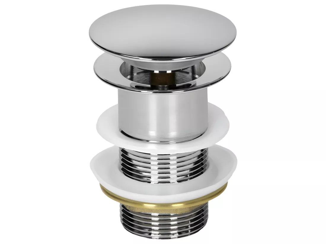 Bonde de lavabo pop up bouchon de vidange clic-clac chromé 90 mm ECD Germany