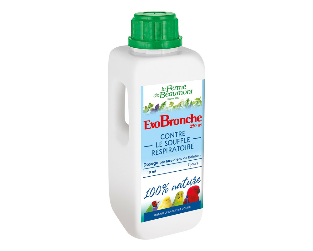 Exobronche 250 ml • respiration canaris, perruche, oiseaux exotiques