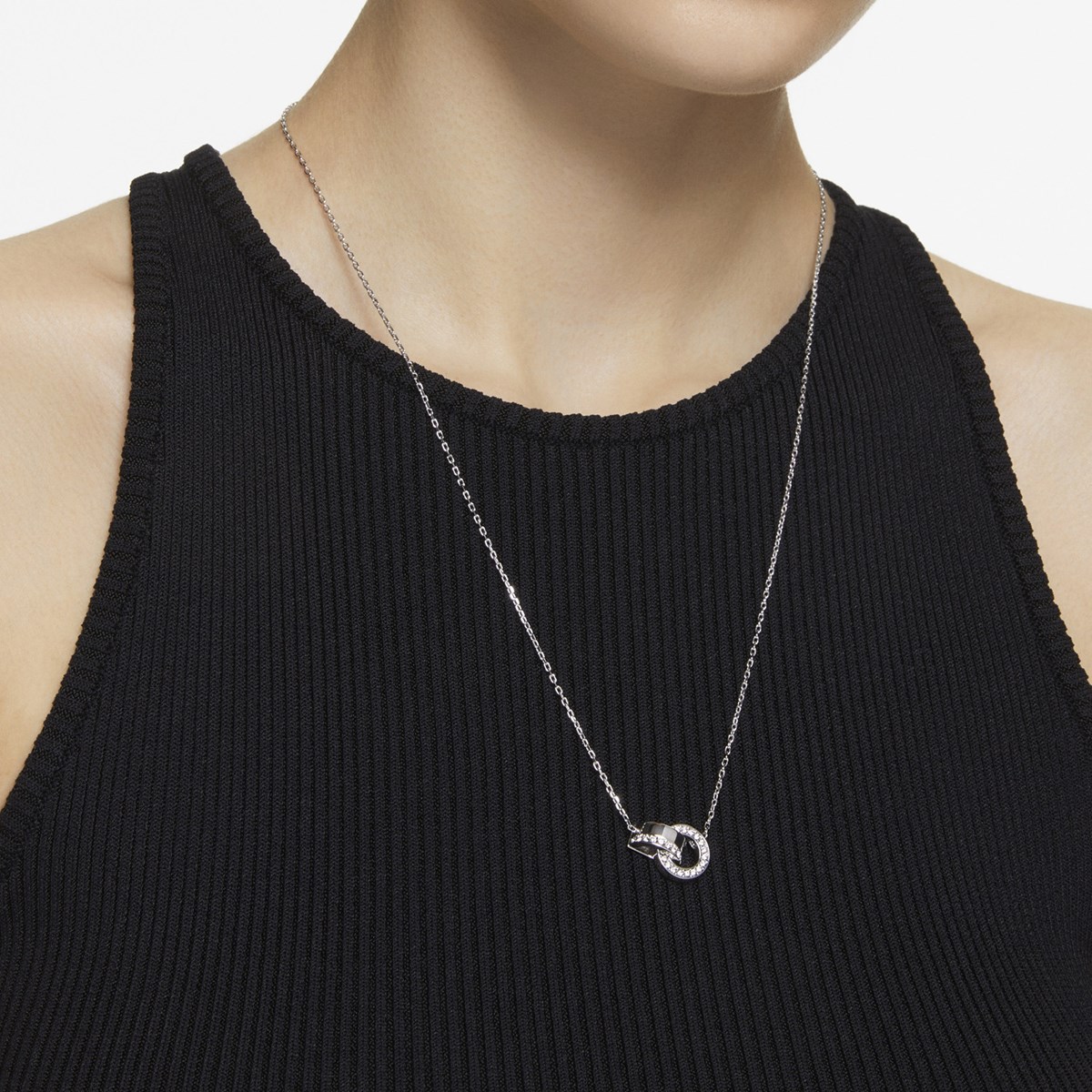 Collier Swarovski Hollow argenté