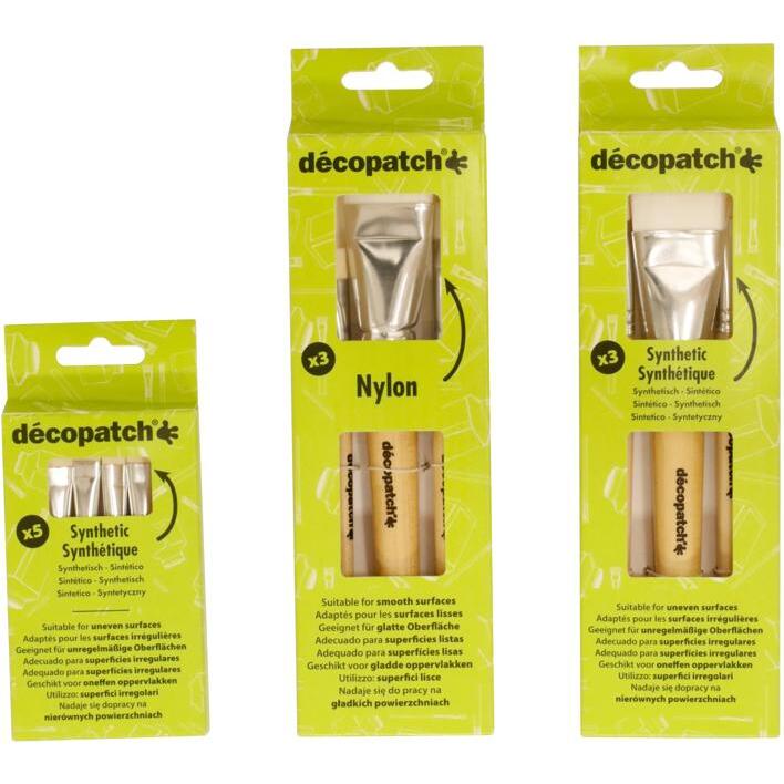 Pack de 3 pinceaux nylon - Vert