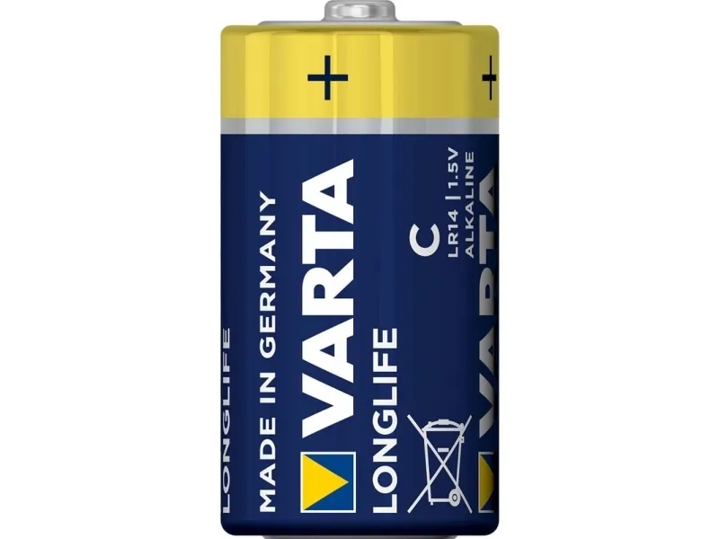 Varta LONGLIFE C Bli 2 C-batteri R14 alkalisk-mangan 7600 mAh 1,5 V 2 stk