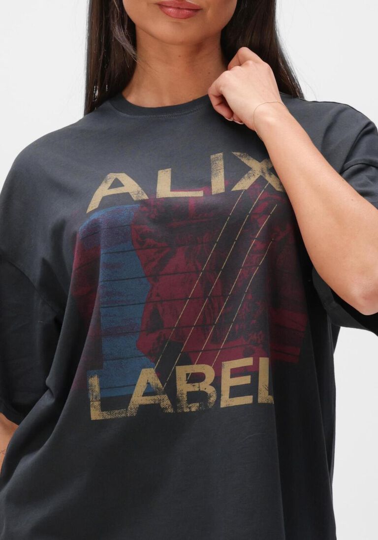grijze alix the label t-shirt ladies knitted band t-shirt