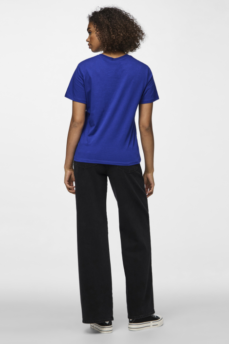 Pieces blauwe dames t-shirt