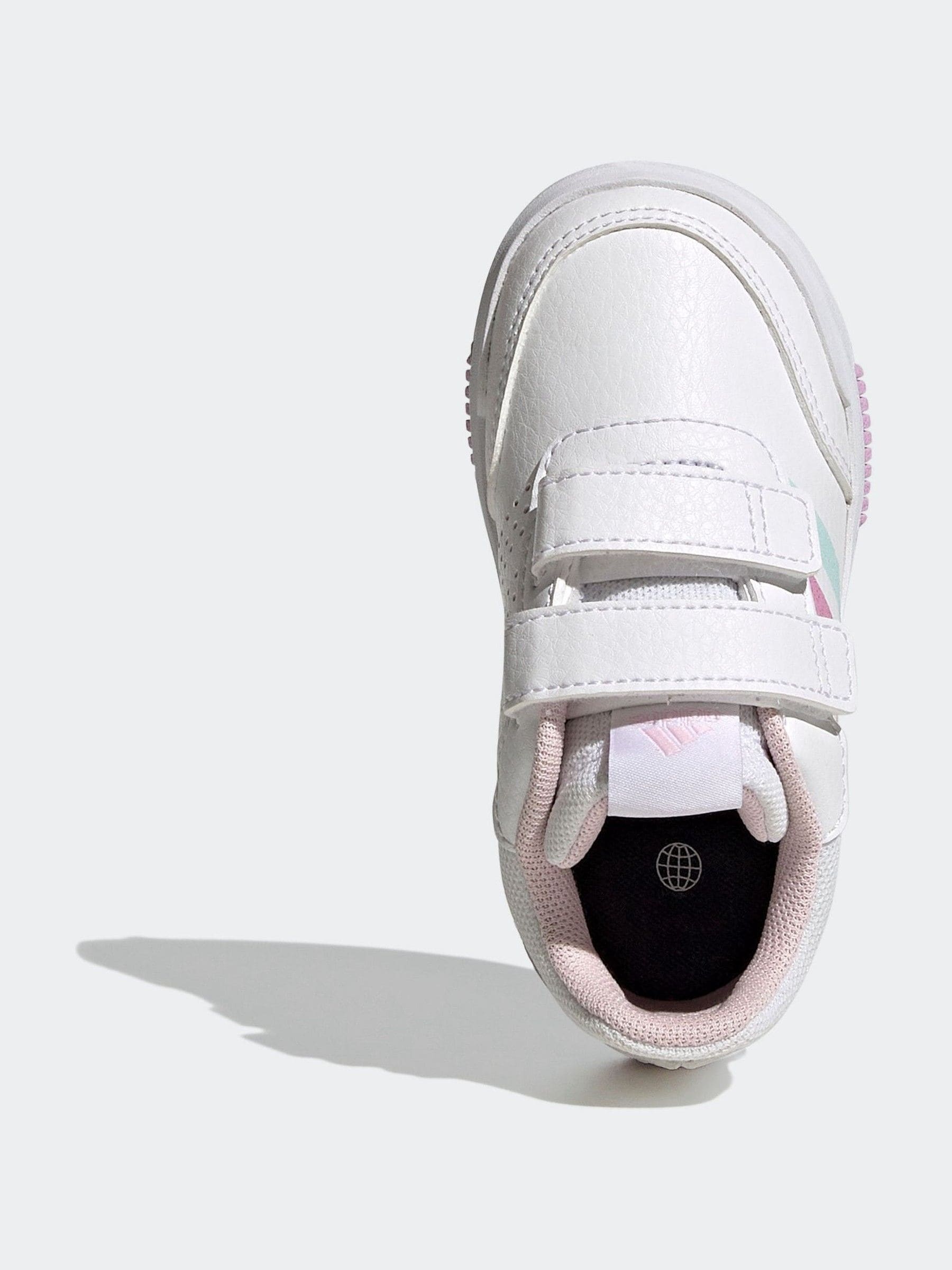 Wit/Roze/Meerkleurig - adidas Tensaur babysneakers met klittenbandsluiting