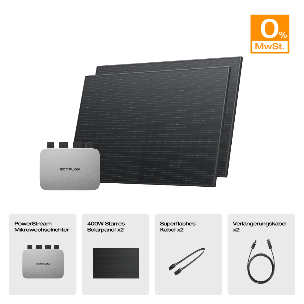 EcoFlow 400W Starres Solarpanel (2 Stück)