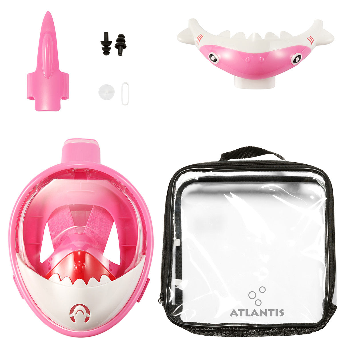 Atlantis Shark Kinder Snorkelmasker - Pink