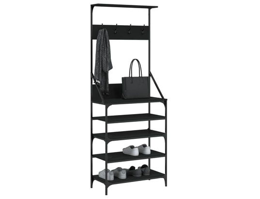 VIDAXL - Penderie Porte-vêtements et rangement des chaussures noir 70x34x184 c...