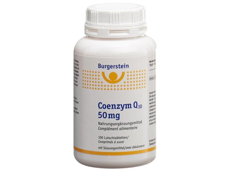 Burgerstein Coenzym Q10 100 Lutschtabletten Vegane Nahrungsergänzung mit Coenzym Q10