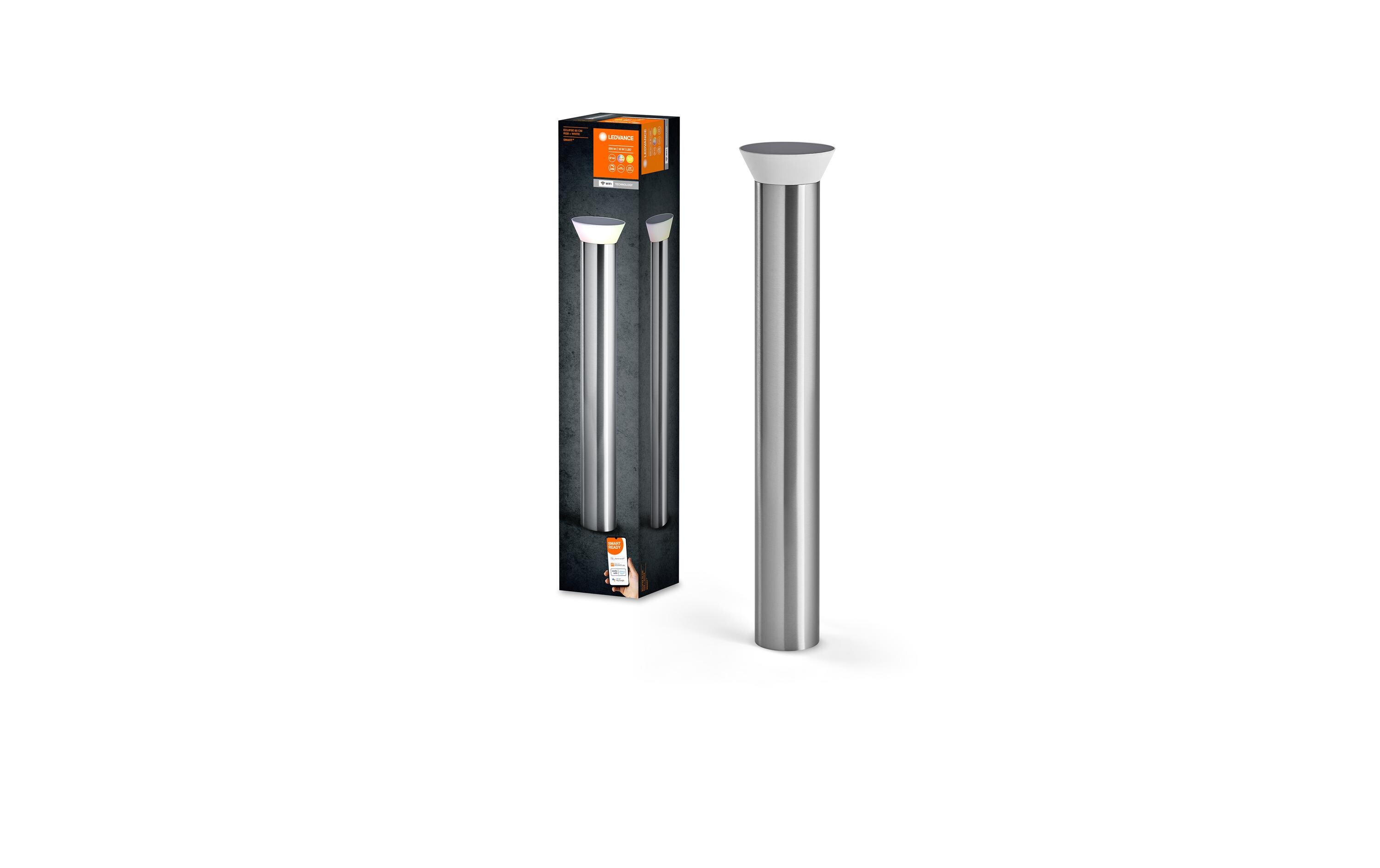 Outdoor Sockelleuchte Smart+ Eclipse, 80 cm, RGBW, Silber<br>Smarte Wegeleuchte