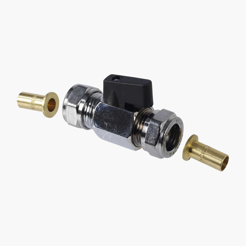 PEX Minikuleventil, 15 mm