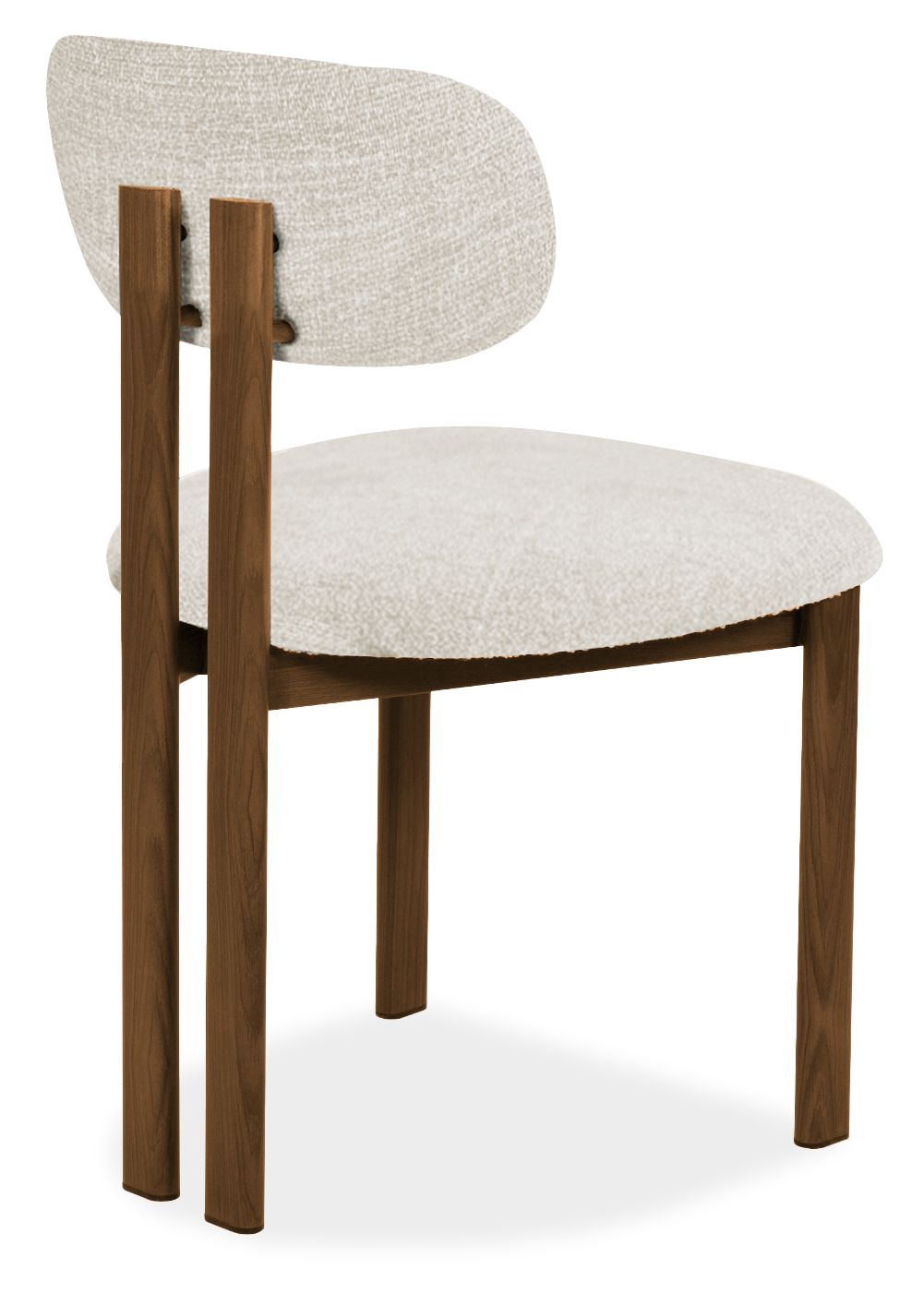 Eetkamerstoel Beige Walnut Lynja B51 x D53 x H80.5 cm
