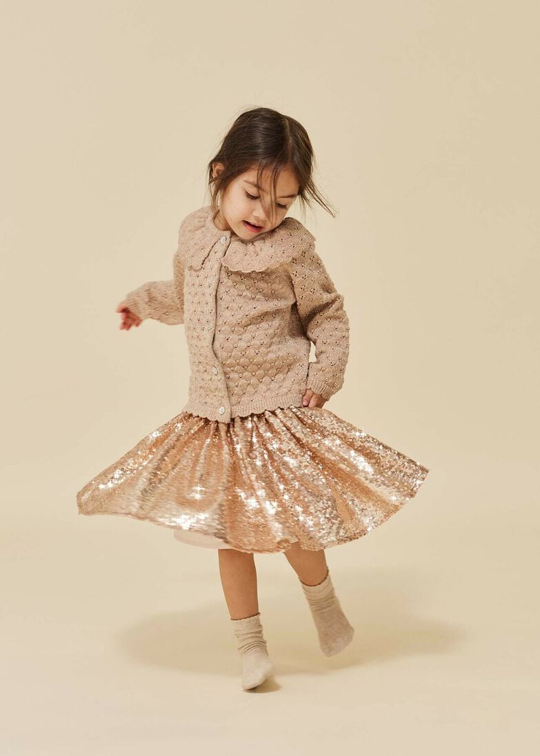 KONGES SLOJD gouden konges slojd minirok starla sequin skirt