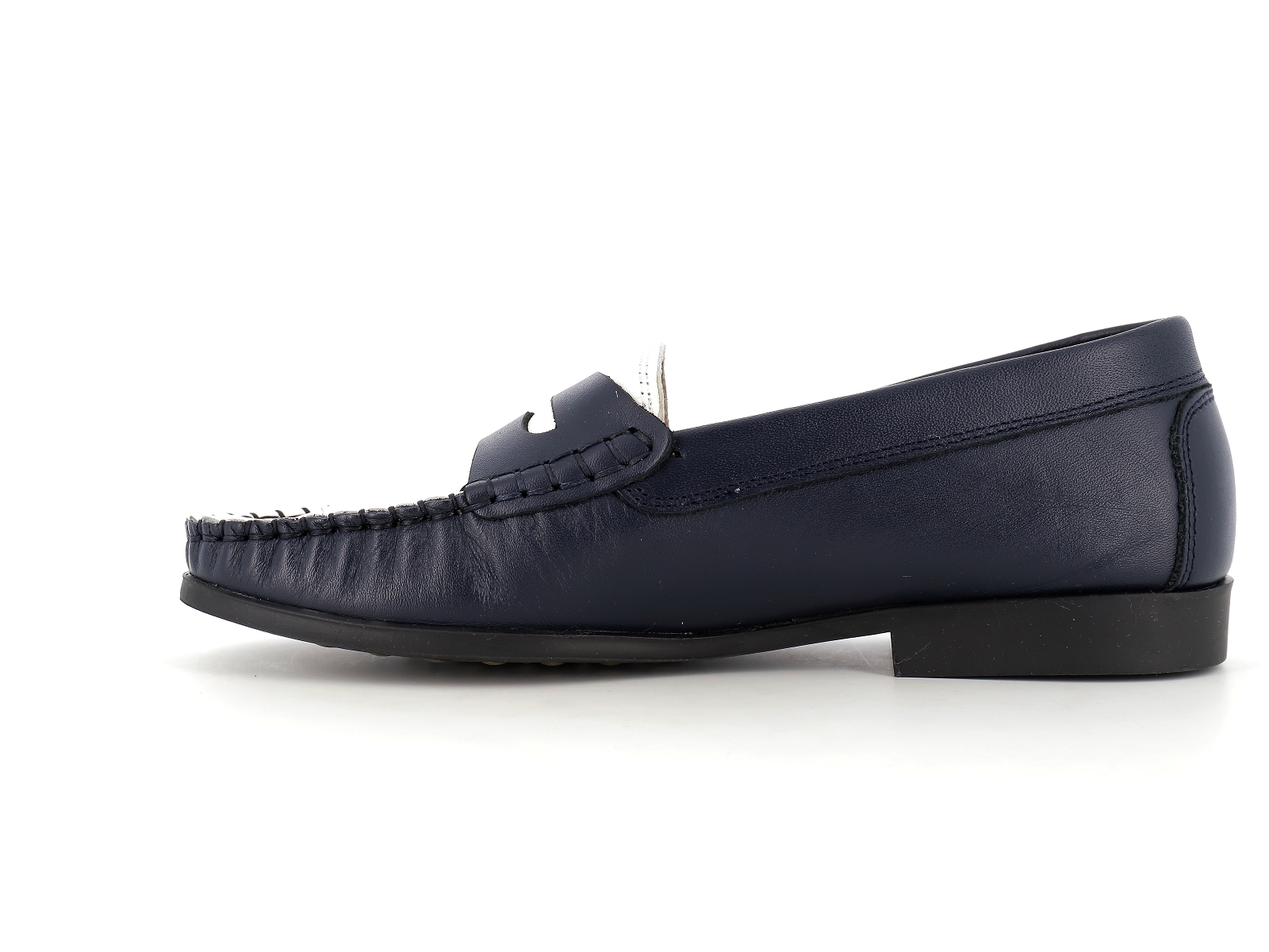 Ottilia-ASTRIA Cuir Marine-Blanc