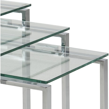 Katrine indskudsbordsæt - glas/stål
