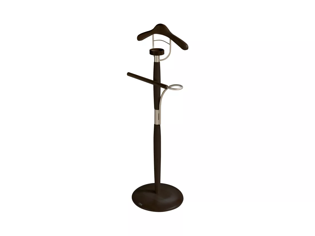 Valet de nuit - H110cm x L45cm x P32cm - hêtre massif wenge - Milano