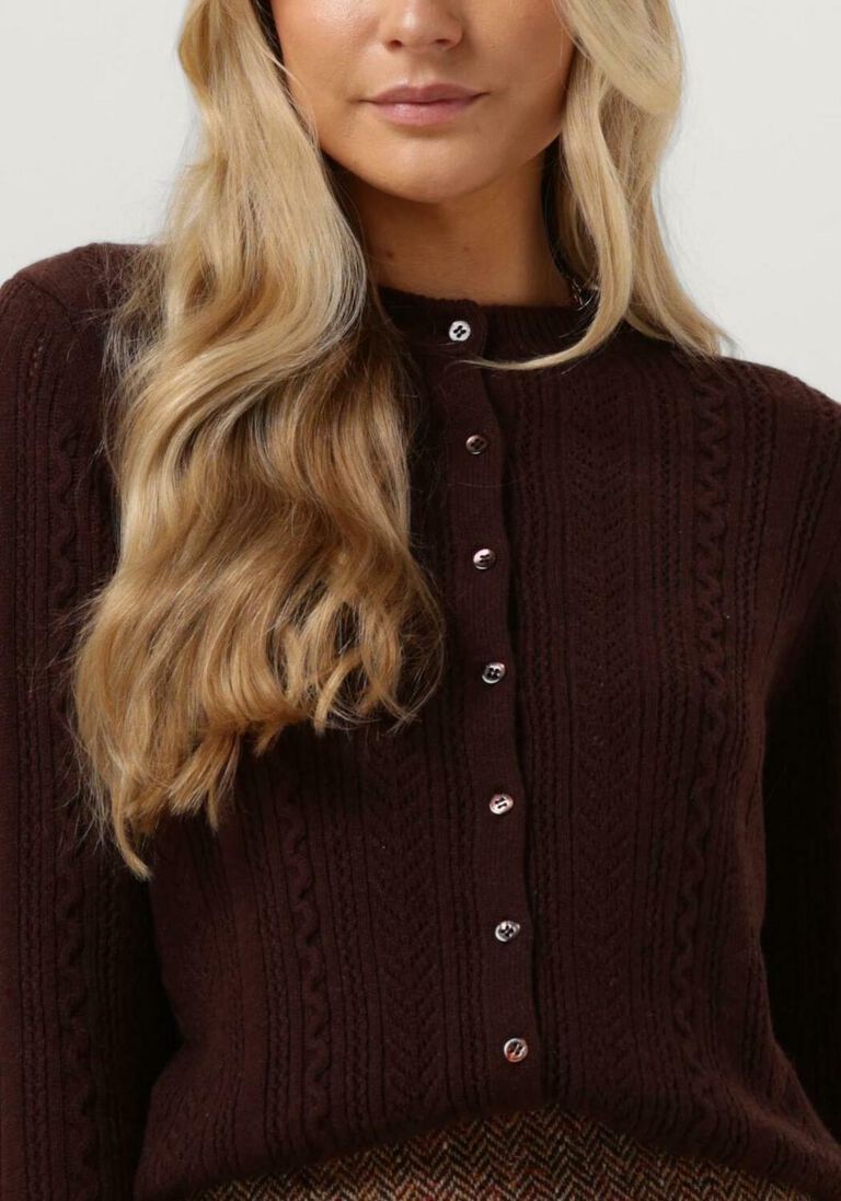 VANILIA bruine vanilia vest classic crew cardi
