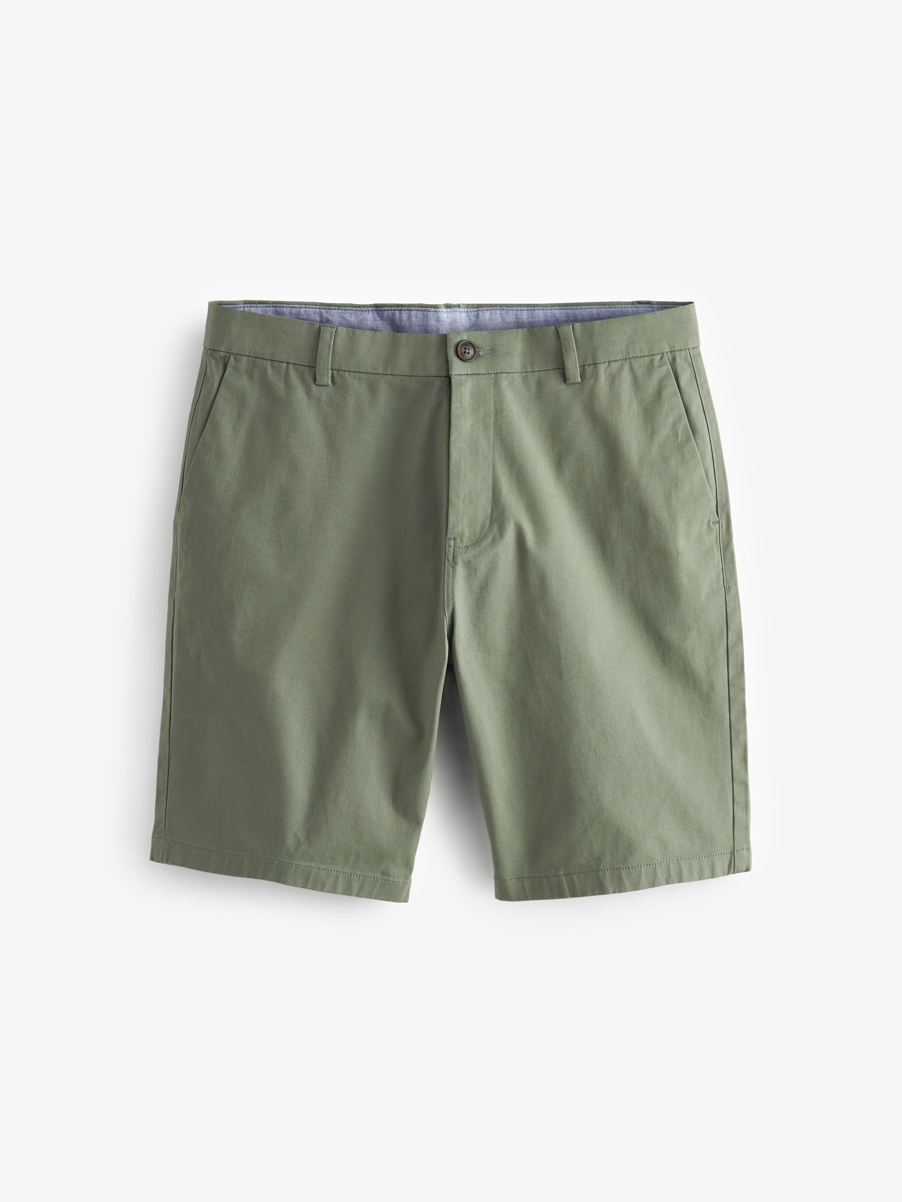 Grijs-groen - Straight fit - Chinoshort met stretch