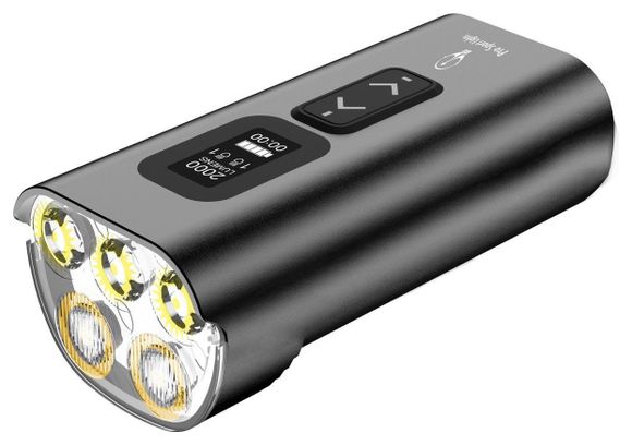 Eclairage vélo Feu avant USB rechargeable 2200 lumens - Eclairage LED vélo route