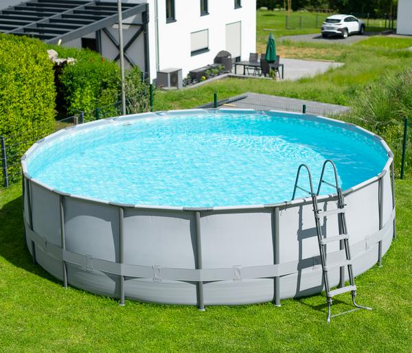Summer Waves Frame Pool, anthrazit, rund