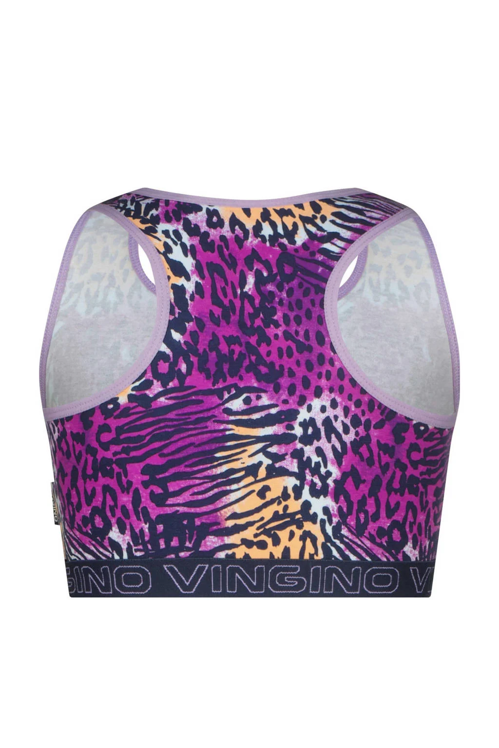 Vingino bh-top + 2 shorts paars/zwart