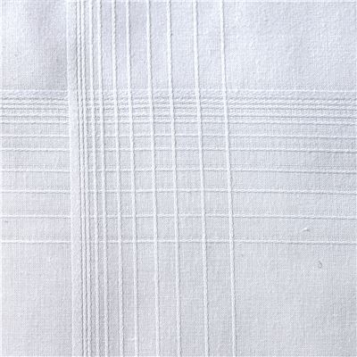 Mouchoirs tissu en coton jumel blancs - Lot de 6