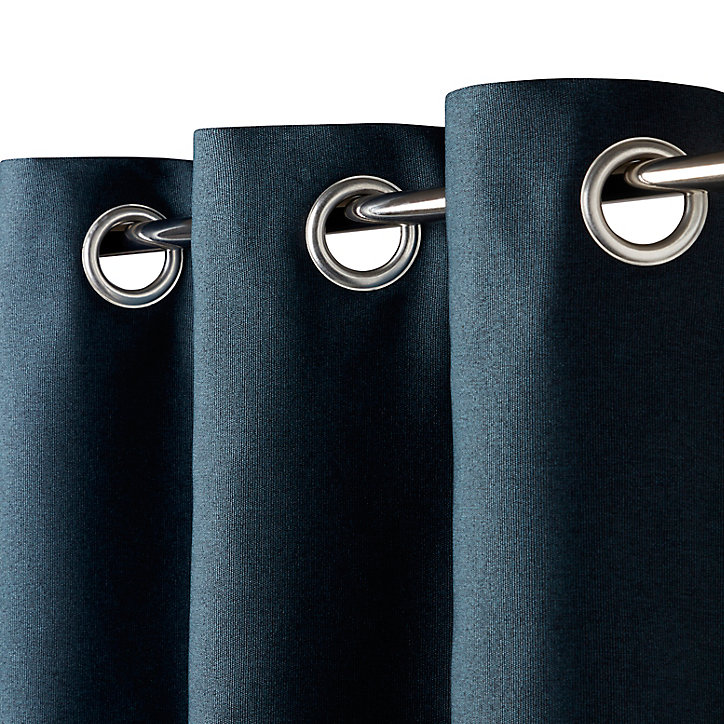 Rideau uni Milone 260 x 140 cm GoodHome bleu paon