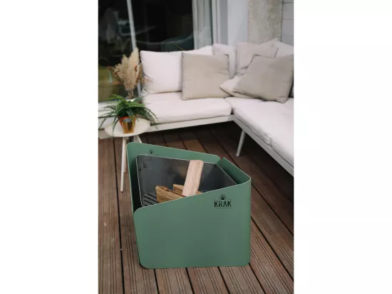 Krak Brasero à bois 79x69cm - levant vert provence