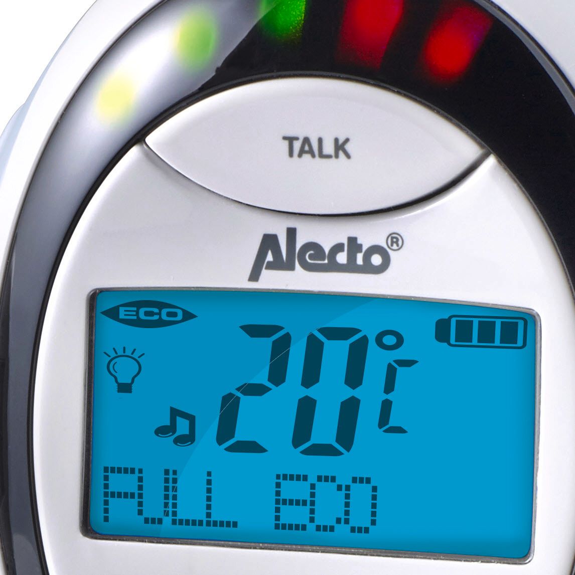 Alecto DBX-88 ECO DECT Babyphone Weiß Blau Display Gegensprechfunktion bis 300m