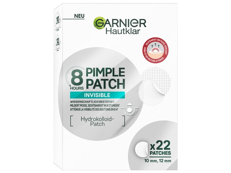 Garnier 8H Invisible Pimple Patch 22 Stück Hydrokolloid-Pflaster