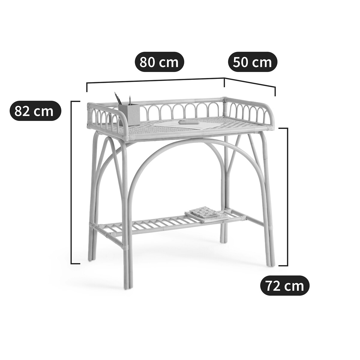 LA REDOUTE INTERIORS<br>Kinderbureau em rotan, Albin