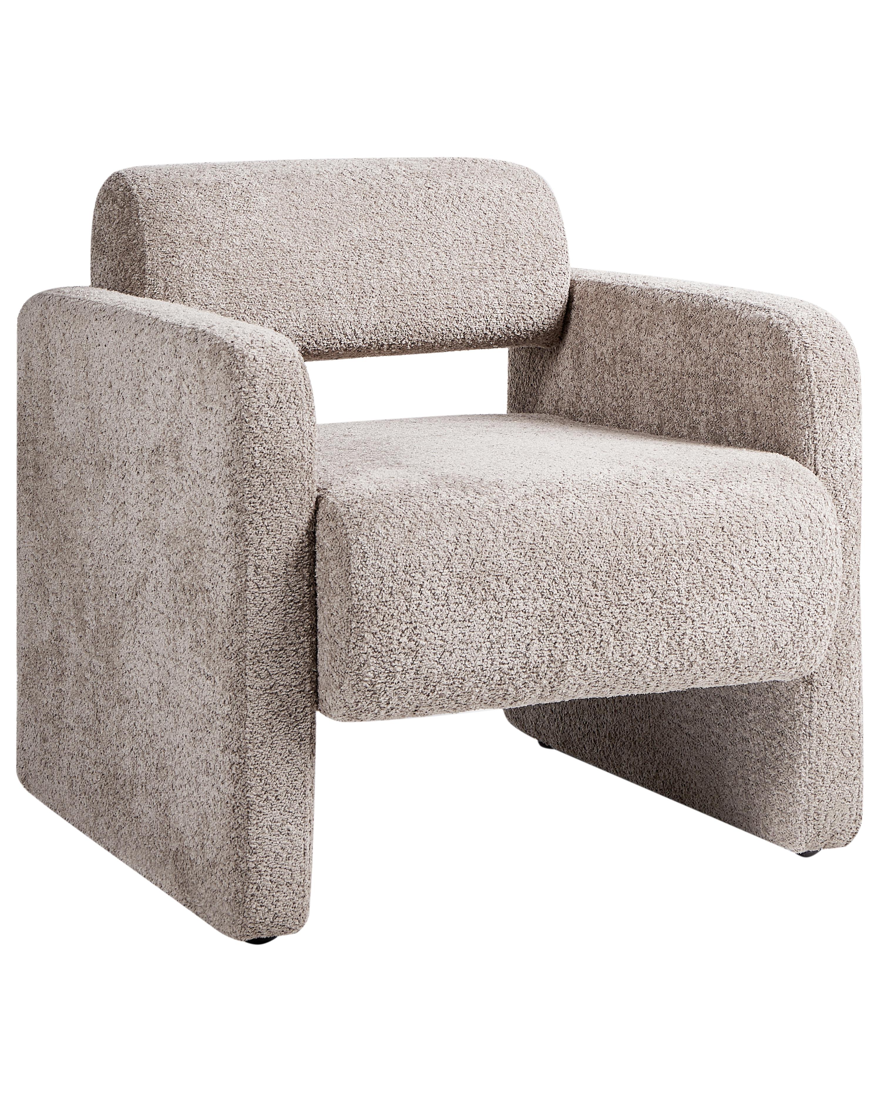 Fauteuil HALLSBERG Bouclé Taupe
