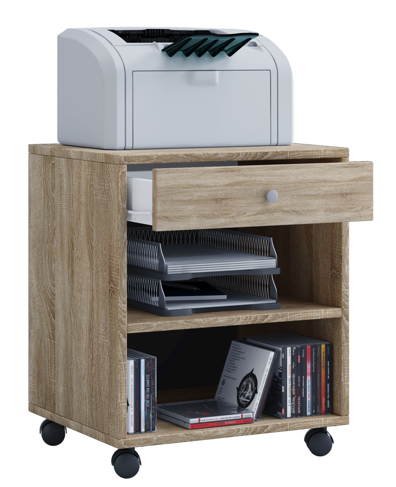 Rollcontainer SALDA - Sonoma Eiche - 45 cm breit