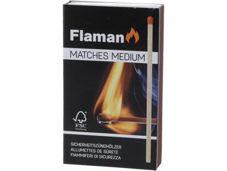 Flaman Grillanzünder Matches Medium, 50 Stück Sicherheitszündhölzer