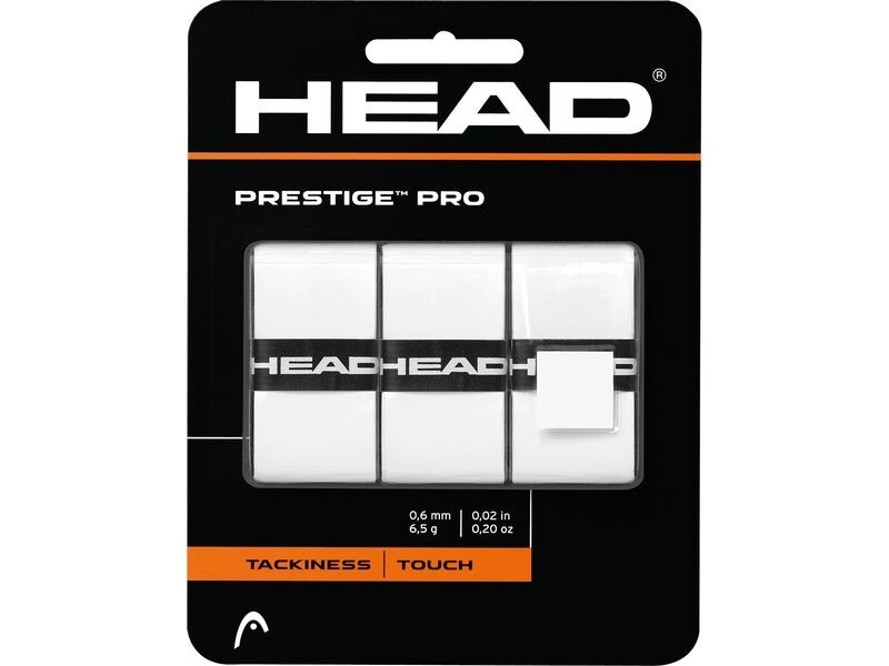 HEAD Tennis Grip Prestige Pro 3er-Pack, Weiss Grip Tapes