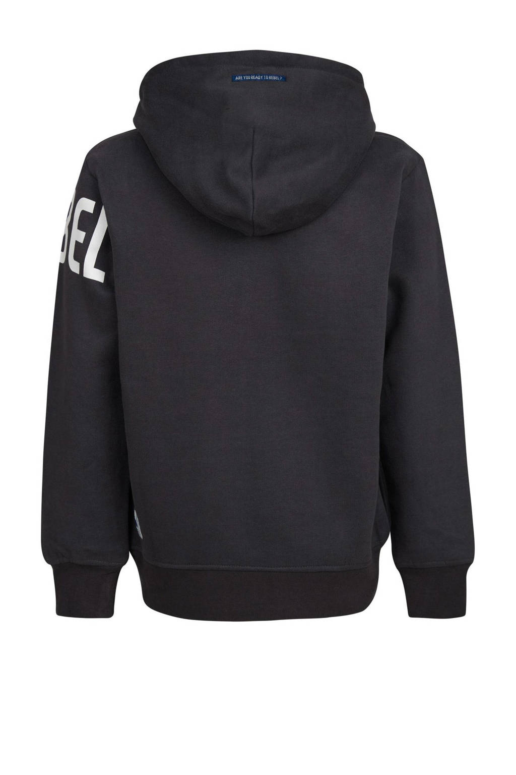 Blue Rebel hoodie Humphry met printopdruk zwart
