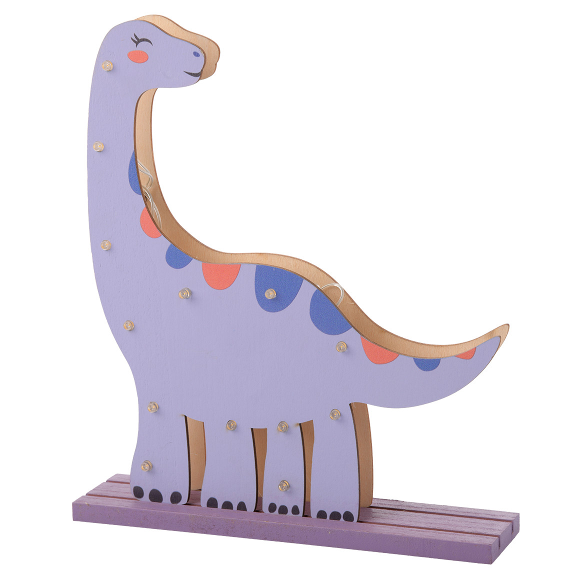 Topolino LED Lampe in Dino-Form helllila / lila