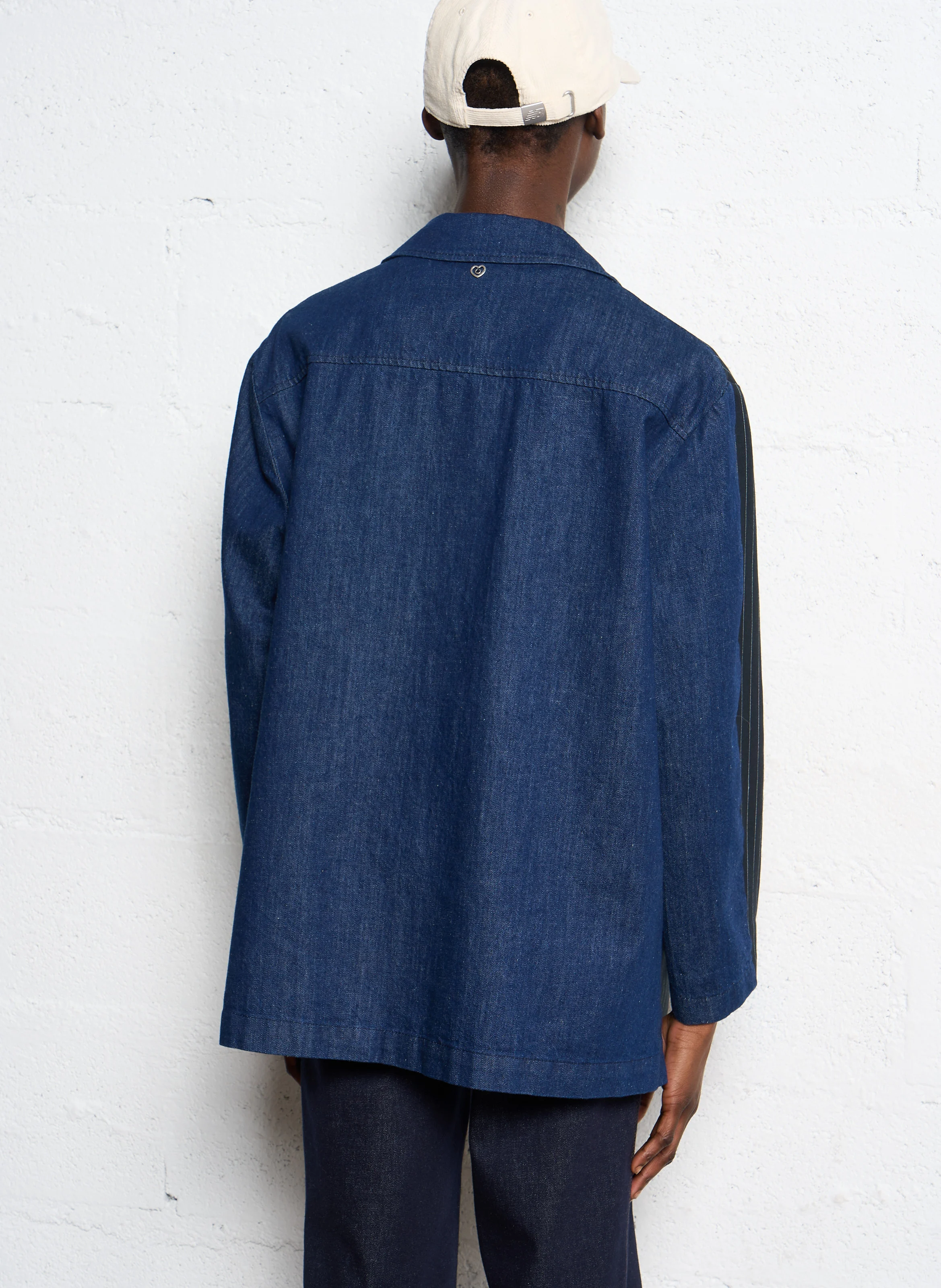 Blazer oversize contrasté| Bleu