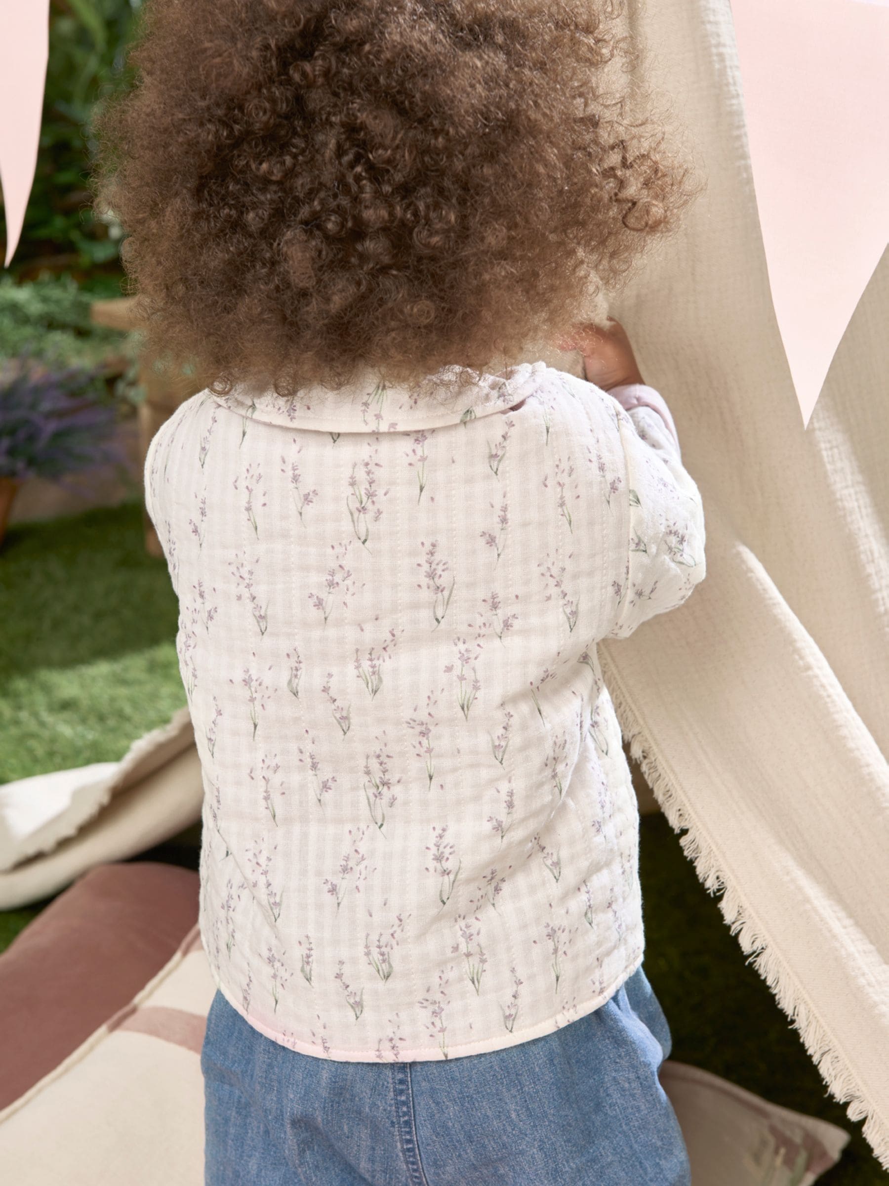 Mamas & Papas Lavender Embroidered Jeans