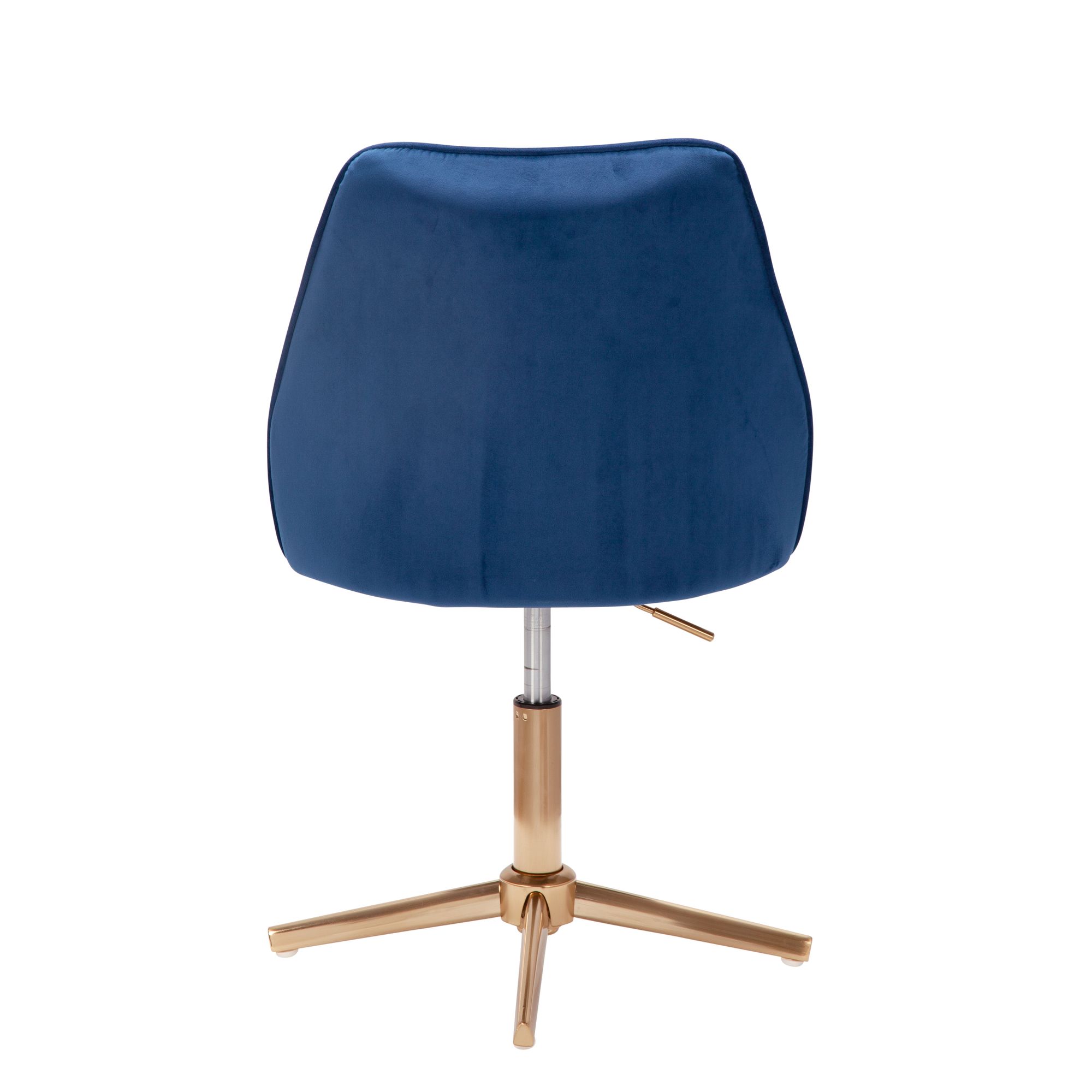 KADIMA DESIGN Samt Drehstuhl TANARO: Höhenverstellbar, 360° drehbar, Samtbezug, Eisenuntergestell, 120 kg Belastung.