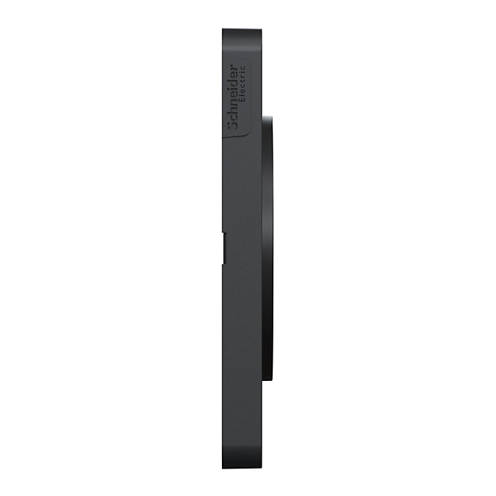 Plaque de finition double Schneider Electric Odace Touch bois zebrano liseré gris anthracite