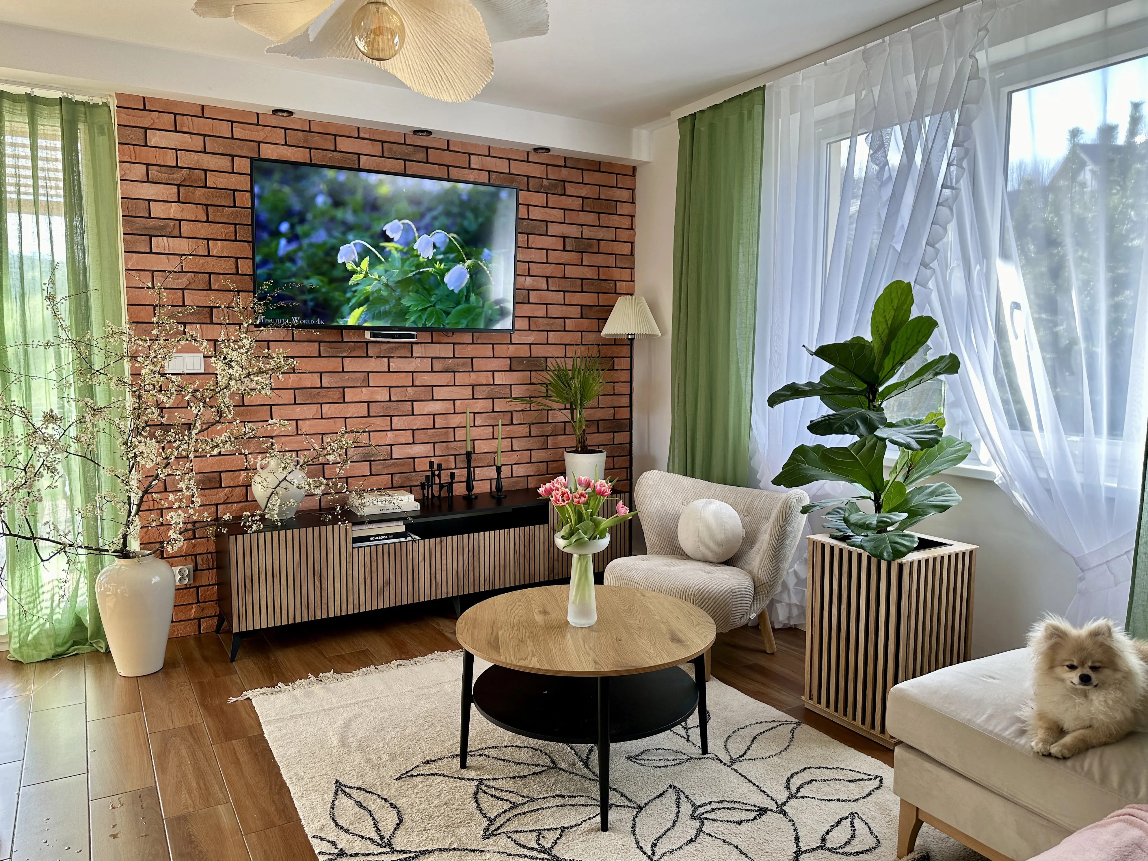 Vloerkleed SAZLI Beige 160 x 230 cm Katoen