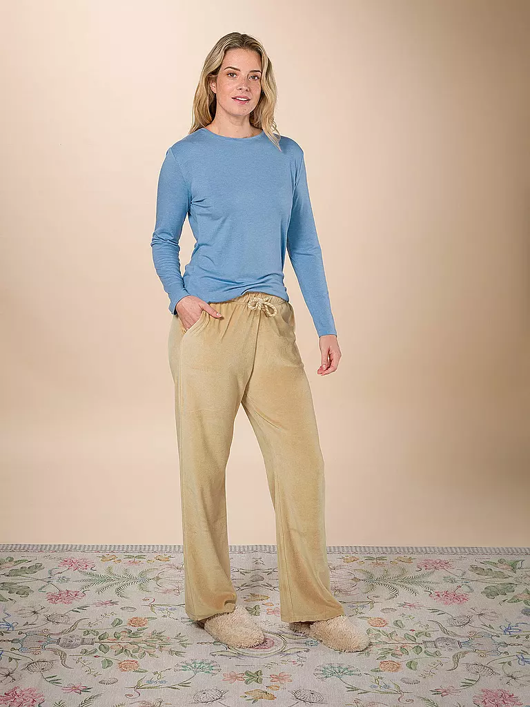 PIP STUDIO Loungewear Langarmshirt TOM hellblau