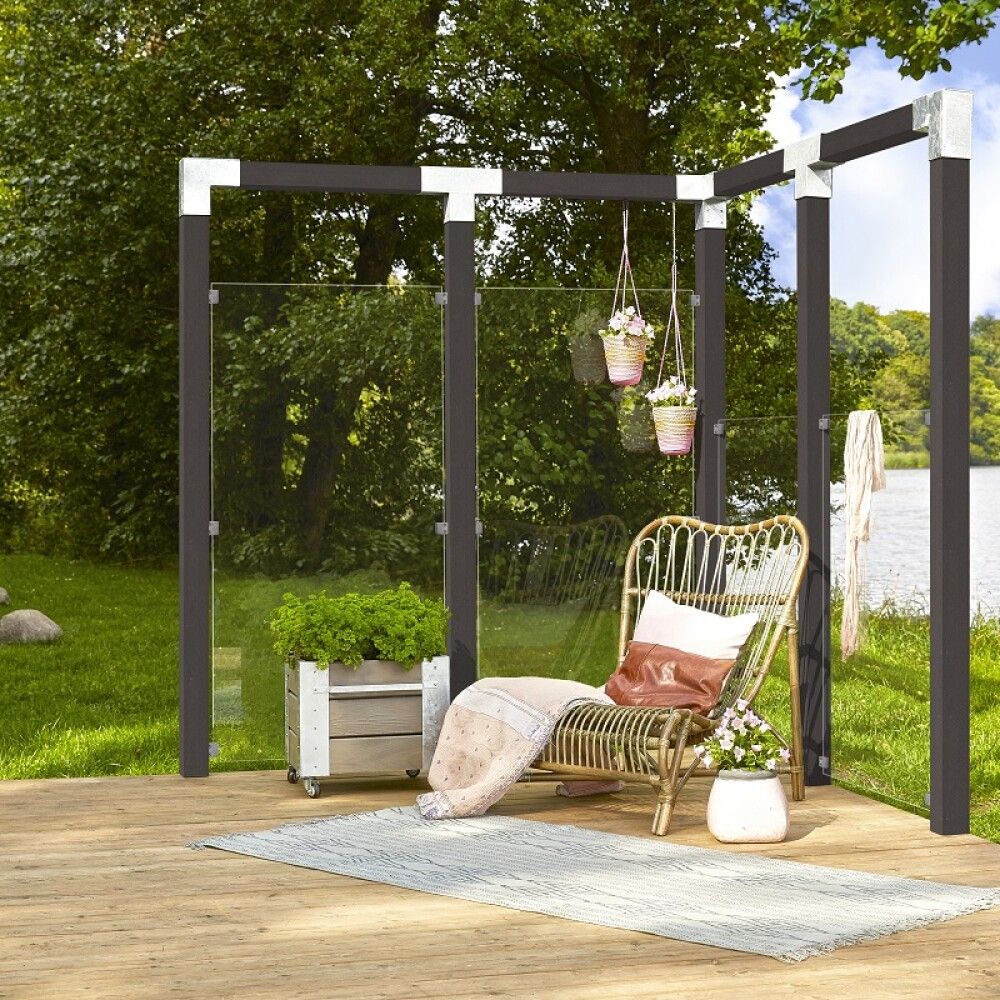 GLASSELEMENT PLUS 90X180CM KLART GLASS
