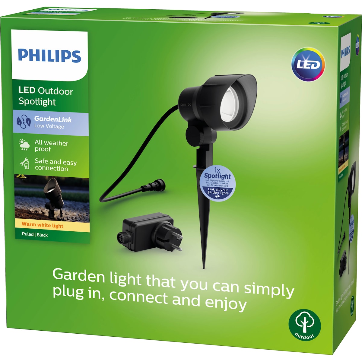 Philips GardenLink LV utendørs spotlys 24W sett
