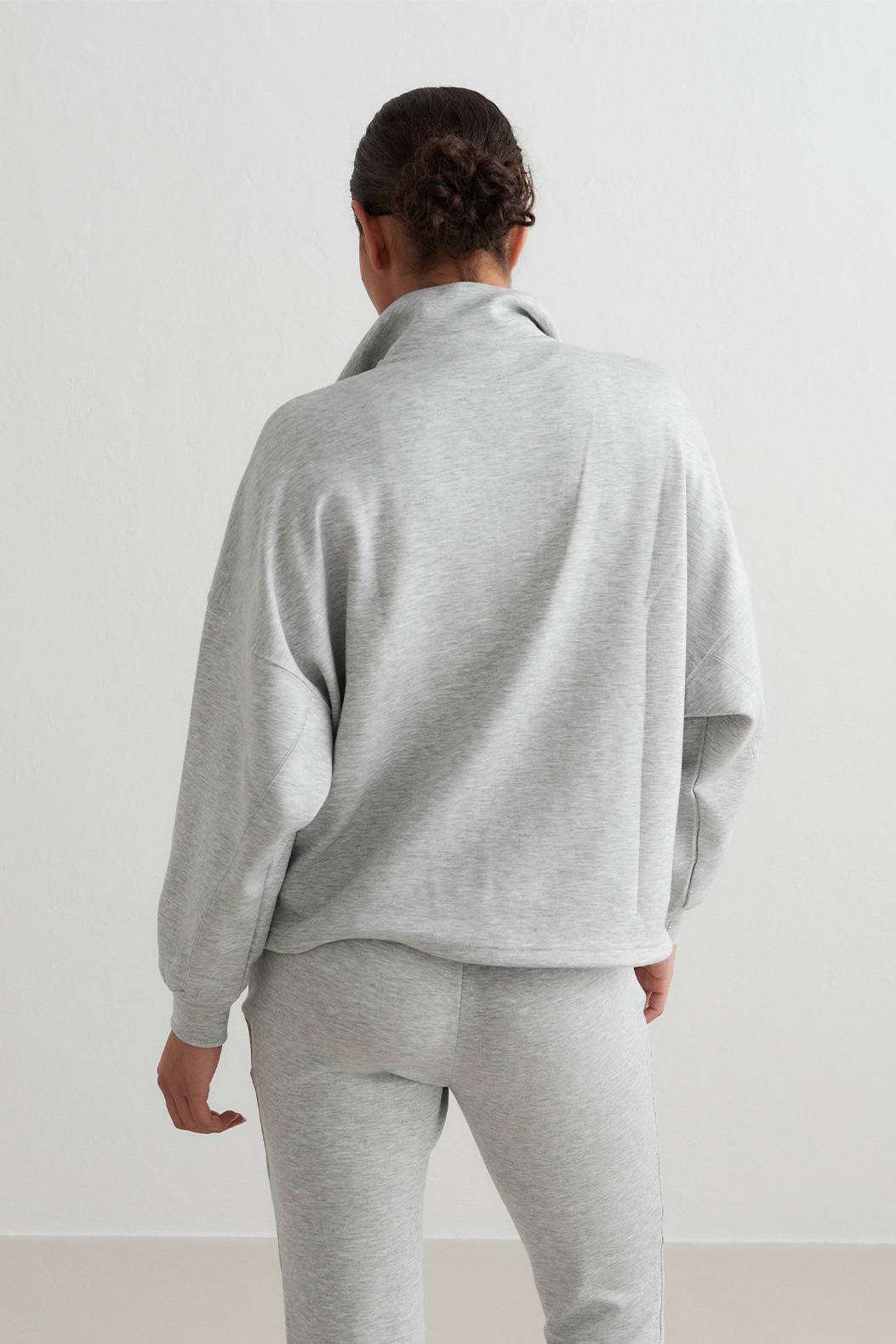 Aim'n sportsweater lichtgrijs melange