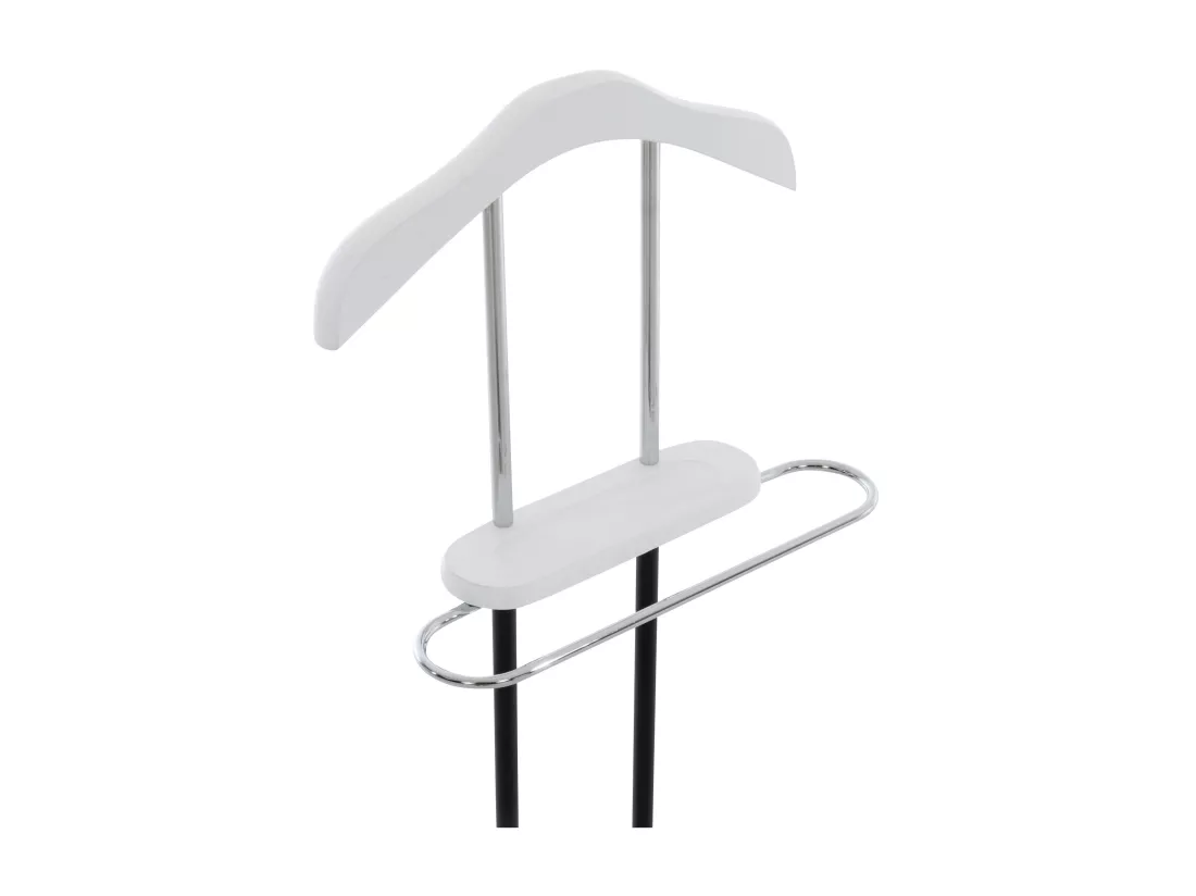 Valet de nuit - Métal - 43 x 28 x 109cm - Blanc - Rodrigo