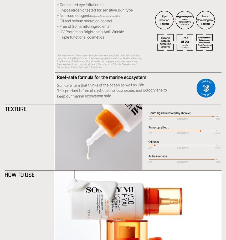 SOME BY MI - V10 Hyal Antioxidant Zonnebrandcrème